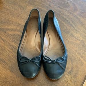 Celine black leather flats